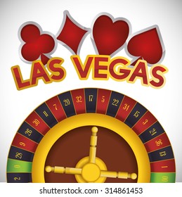 Las Vegas concept with casino icons design, vector illustration 10 eps graphic.