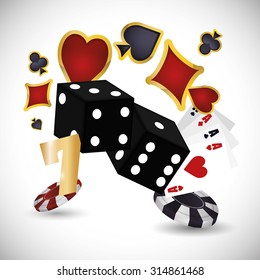 Las Vegas concept with casino icons design, vector illustration 10 eps graphic.