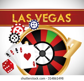 Las Vegas concept with casino icons design, vector illustration 10 eps graphic.