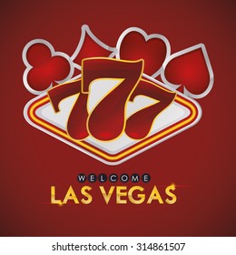 Las Vegas concept with casino icons design, vector illustration 10 eps graphic.