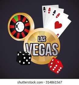 Las Vegas concept with casino icons design, vector illustration 10 eps graphic.