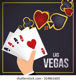 Las Vegas concept with casino icons design, vector illustration 10 eps graphic.