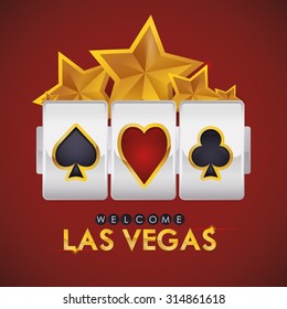 Las Vegas concept with casino icons design, vector illustration 10 eps graphic.