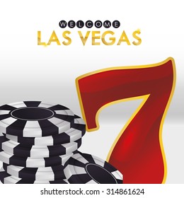 Las Vegas concept with casino icons design, vector illustration 10 eps graphic.