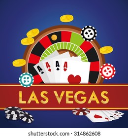 Las Vegas concept with casino icons design, vector illustration 10 eps graphic.