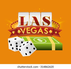 Las Vegas concept with casino icons design, vector illustration 10 eps graphic.