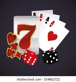 Las Vegas concept with casino icons design, vector illustration 10 eps graphic.