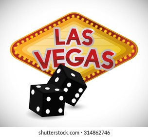 Las Vegas concept with casino icons design, vector illustration 10 eps graphic.