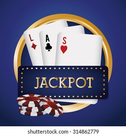 Las Vegas concept with casino icons design, vector illustration 10 eps graphic.