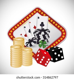 Las Vegas concept with casino icons design, vector illustration 10 eps graphic.