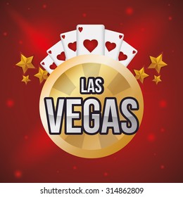 Las Vegas concept with casino icons design, vector illustration 10 eps graphic.