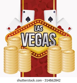 Las Vegas concept with casino icons design, vector illustration 10 eps graphic.