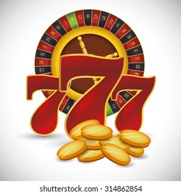 Las Vegas concept with casino icons design, vector illustration 10 eps graphic.