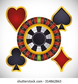 Las Vegas concept with casino icons design, vector illustration 10 eps graphic.