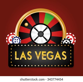 Las Vegas concept with casino icons design, vector illustration 10 eps graphic.