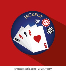 Las Vegas concept with casino icons design, vector illustration 10 eps graphic.