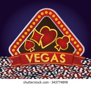 Las Vegas concept with casino icons design, vector illustration 10 eps graphic.