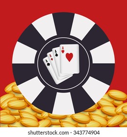 Las Vegas concept with casino icons design, vector illustration 10 eps graphic.