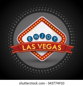 Las Vegas concept with casino icons design, vector illustration 10 eps graphic.