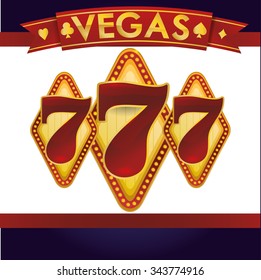 Las Vegas concept with casino icons design, vector illustration 10 eps graphic.