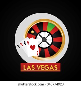 Las Vegas concept with casino icons design, vector illustration 10 eps graphic.