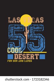 las vegas cool desert,t-shirt design fashion vector