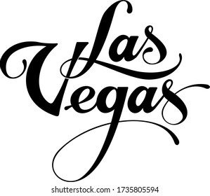 Las Vegas - custom calligraphy text