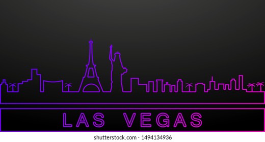 Las vegas detailed skyline nolan icon. Elements of cities set. Simple icon for websites, web design, mobile app, info graphics