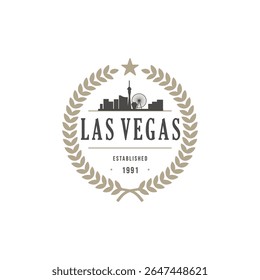 Las Vegas emblem design vector