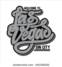 Las Vegas font design , compatible for your company , store . Vector file on black background