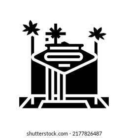 las vegas glyph icon vector. las vegas sign. isolated symbol illustration