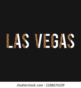 Camiseta de impresión semi leopardo de Las Vegas
