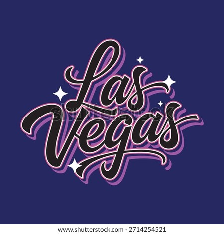Las Vegas hand-drawn vector sign