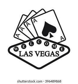 Las Vegas icon on the white background