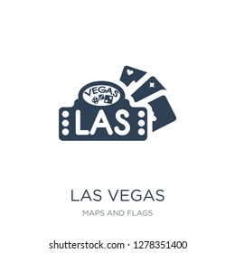 las vegas icon vector on white background, las vegas trendy filled icons from Maps and Flags collection, las vegas vector illustration