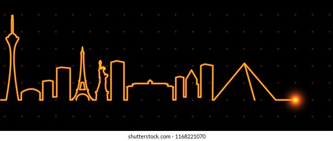 Las Vegas Light Streak Skyline