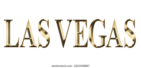 LAS VEGAS logo. LAS VEGAS text GOLD colors and vector logo for graphic design.