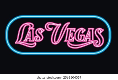 Las Vegas neon sign vector illustration