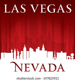 Las Vegas Nevada city skyline silhouette. Vector illustration