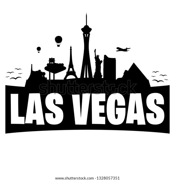 Las Vegas Nevada City Skyline Silhouette Stock Vector (Royalty Free ...