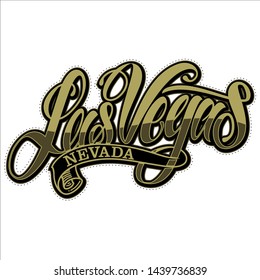 Las Vegas , Nevada Font Design , Vintage Glamour Elegant , Vector File On White Background