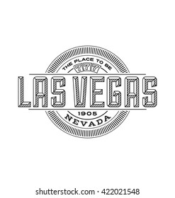 las vegas, nevada lineares Emblem Design für T-Shirts und Aufkleber