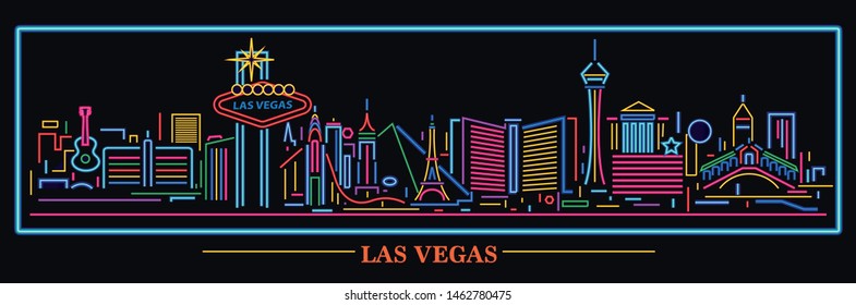 Las Vegas Nevada neon sigs skyline