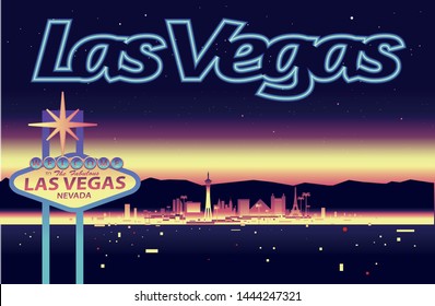 Las Vegas Nevada night skyline