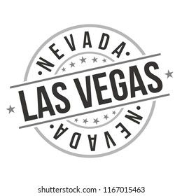 Las Vegas Nevada Quality Original Stamp Design Vector Art Tourism Souvenir Round