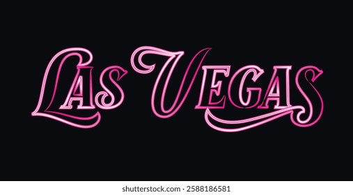 Las Vegas Nevada script vector illustration