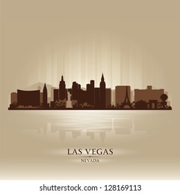 Las Vegas, Nevada Skyline City Silhouette