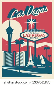 Las Vegas Nevada Skyline postcard