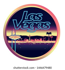 Las Vegas Nevada skyline vector illustration