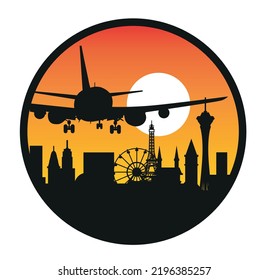 Las Vegas Nevada skyline vector illustration
